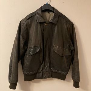 COPY - Hunt Club men's leather bomber jacket, size 44.